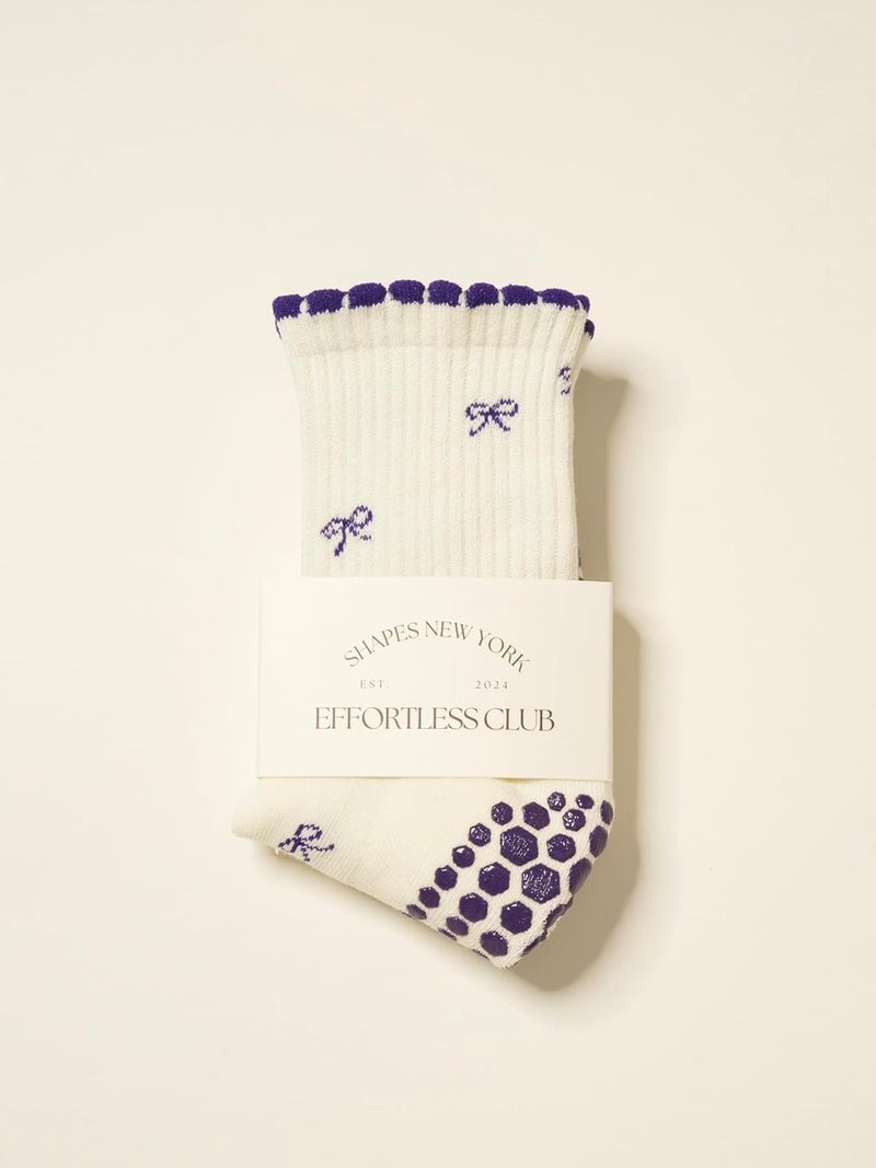 Shapes Studio Crew Half Calf Grip Socks, Cutest Fruits Pilates Socks, Ruffle socks, Non-Slip, Barre Yoga Fitness - Image 5